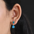 D'Joy - Peacock Triplet Quartz Dangling Earring with Push Post in Platinum Overlay Sterling Silver 5.00 Ct._8567914_1