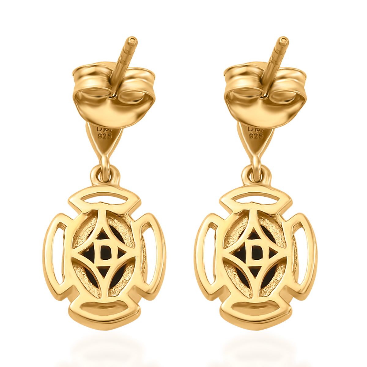D'Joy - Boulder Opal Dangling Earring with Post in Yellow Gold Plated Sterling Silver 1.15 Ct. 8568044 6