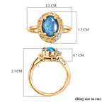 D'Joy - Boulder Opal & White Zircon Solitaire Ring in Yellow Gold Plated Sterling Silver 1.32 Ct._8568379_5