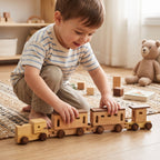 Livmore Handcrafted Train Toy (57.5 x 8 x 8 cm) - Brown_8569293_1