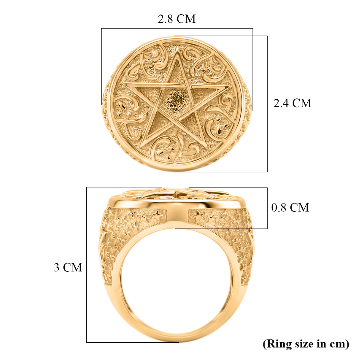 EverTrue Bronzella Collection - Artisan Crafted Pentagram Ring V32489977 6