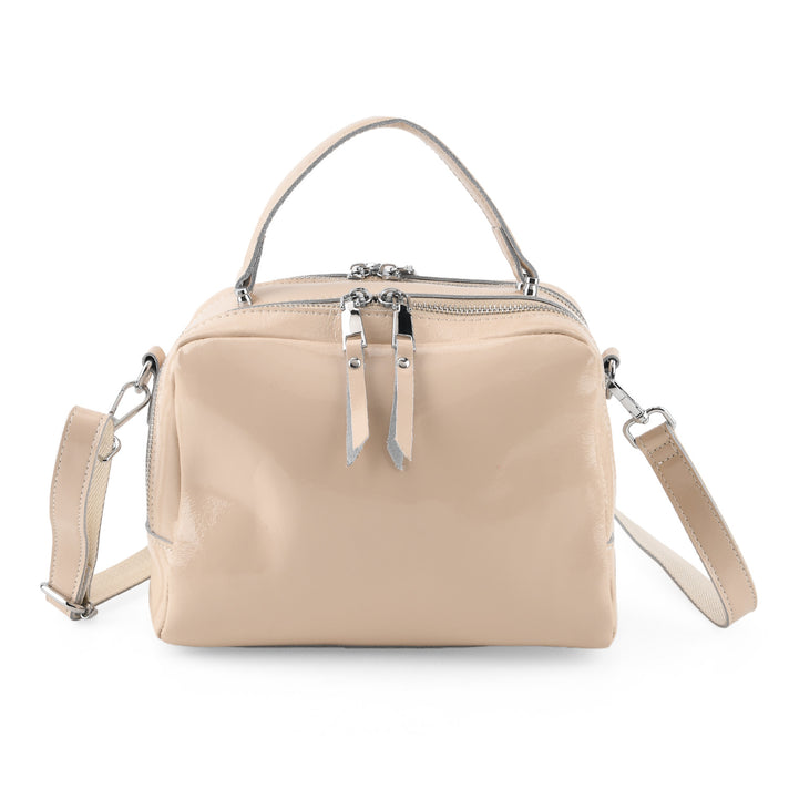 Milan Closeout- Premium Genuine Leather Top Handle Bowling Bag - White 8569541 1