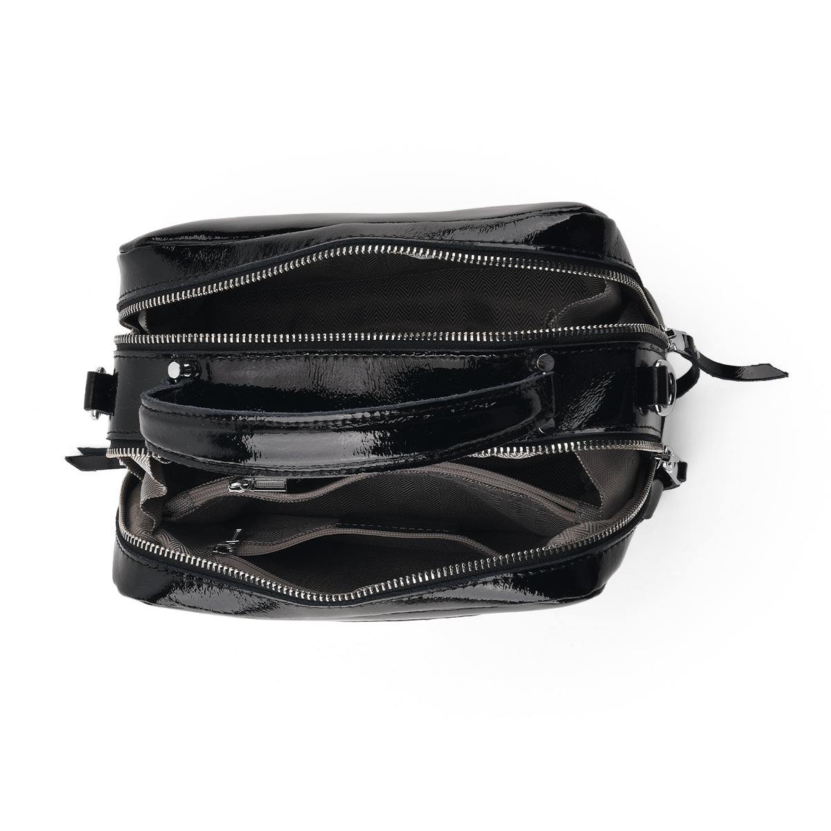 Milan Closeout- Premium Genuine Leather Top Handle Bowling Bag - Black 8569543 5
