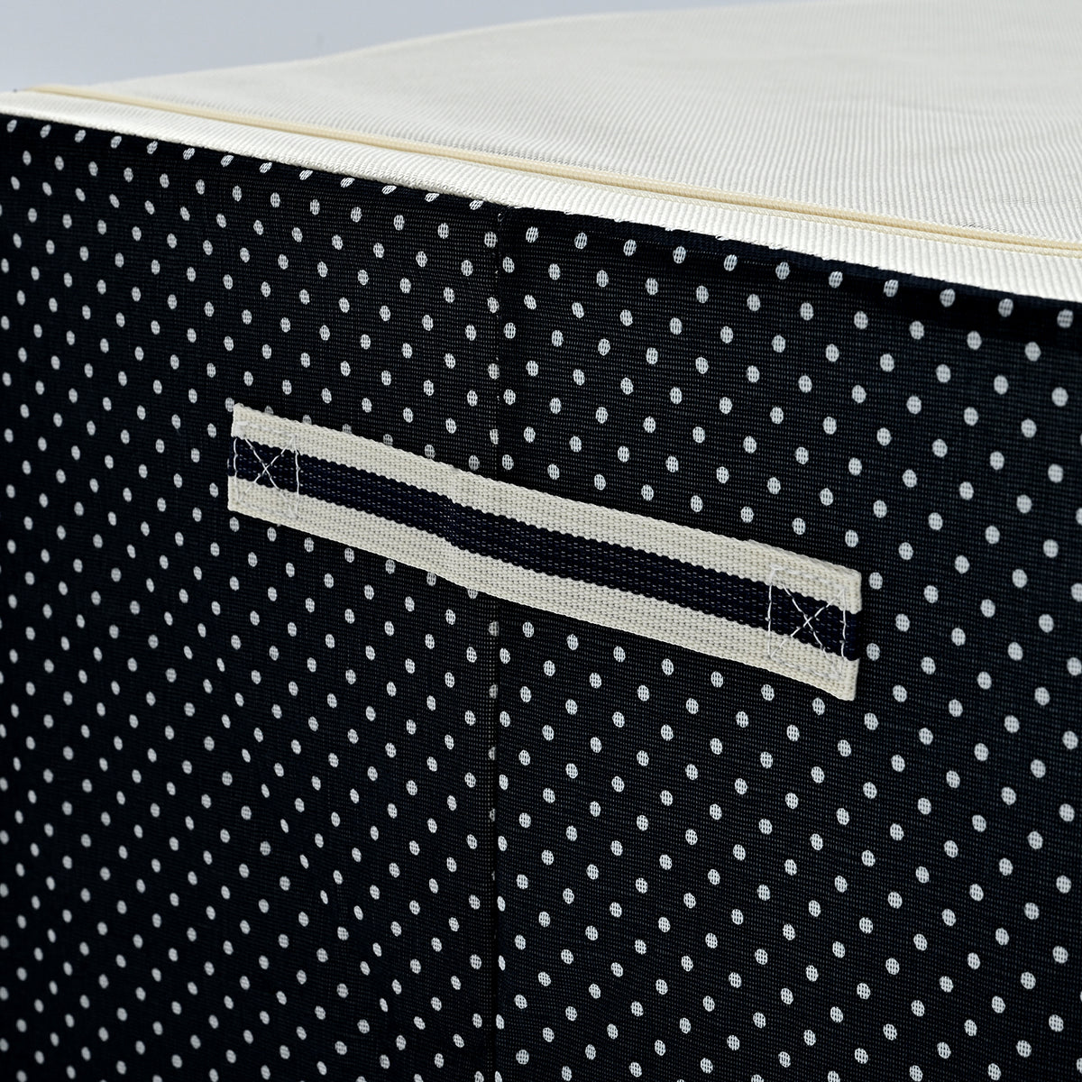 Polka Dot Foldable Steel Frame Clothes Organizer with Clear Window &amp; Dual Zippers (60x42x39cm) - Navy Dot V32527795 7