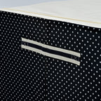 Polka Dot Foldable Steel Frame Clothes Organizer with Clear Window & Dual Zippers (60x42x39cm) - Navy Dot_8569836_6
