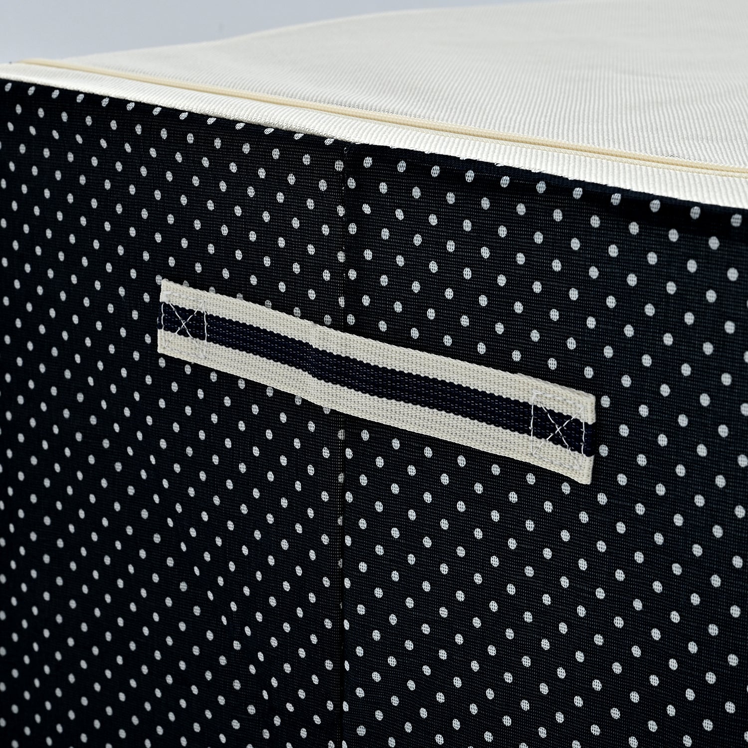 Polka Dot Foldable Steel Frame Clothes Organizer with Clear Window &amp; Dual Zippers (60x42x39cm) - Navy Dot V32527795 7