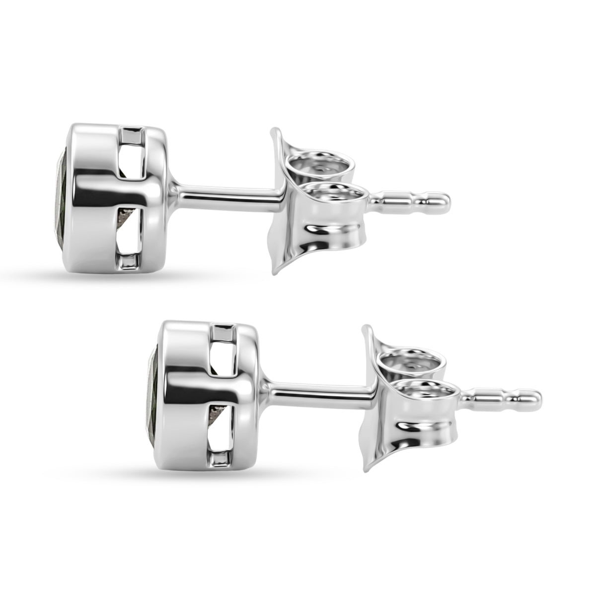 D'Joy - Natural Chrome Diopside Stud Earring with Push Post in Platinum Overlay Sterling Silver 8569845 4