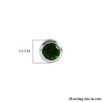 D'Joy - Natural Chrome Diopside Stud Earring with Push Post in Platinum Overlay Sterling Silver_8569845_4