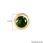 D'Joy - Natural Chrome Diopside Stud Earring with Push Back in Yellow Gold Plated Sterling Silver_8569846_4