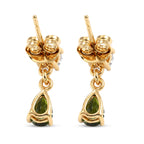 D'Joy - Natural Chrome Diopside & Moissanite Dangling Earring with Push Post in Yellow Gold Plated Sterling Silver 1.36 Ct._8569862_4