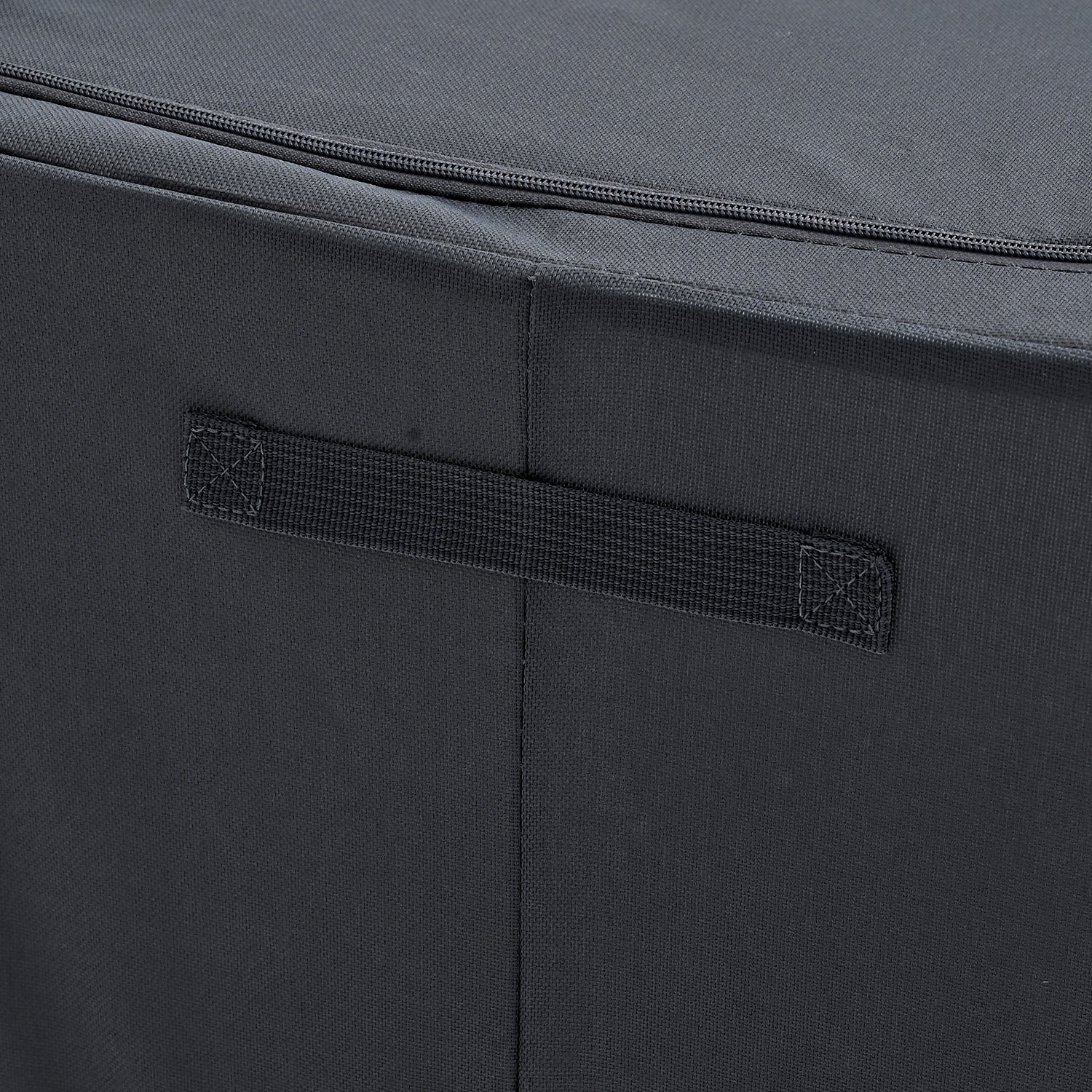 Foldable Steel Frame Clothes Organizer with Clear Window &amp; Dual Zippers (60x42x39cm) - Dark Grey 8569963 6