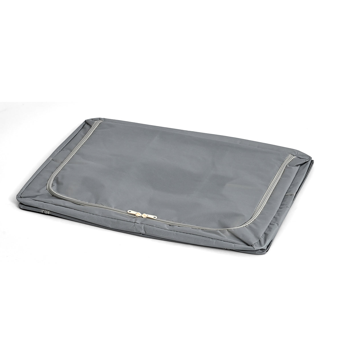 Foldable Steel Frame Clothes Organizer with Clear Window &amp; Dual Zippers (60x42x39cm) - Light Grey V32517679 5