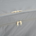Foldable Steel Frame Clothes Organizer with Clear Window & Dual Zippers (60x42x39cm) - Light Grey_8569975_5
