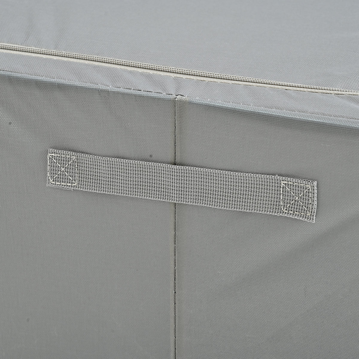 Foldable Steel Frame Clothes Organizer with Clear Window &amp; Dual Zippers (60x42x39cm) - Light Grey V32517679 7