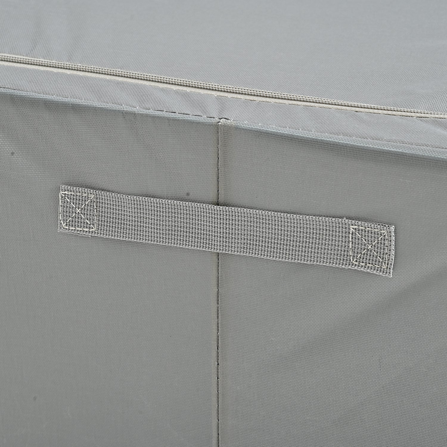 Foldable Steel Frame Clothes Organizer with Clear Window &amp; Dual Zippers (60x42x39cm) - Light Grey V32517679 7
