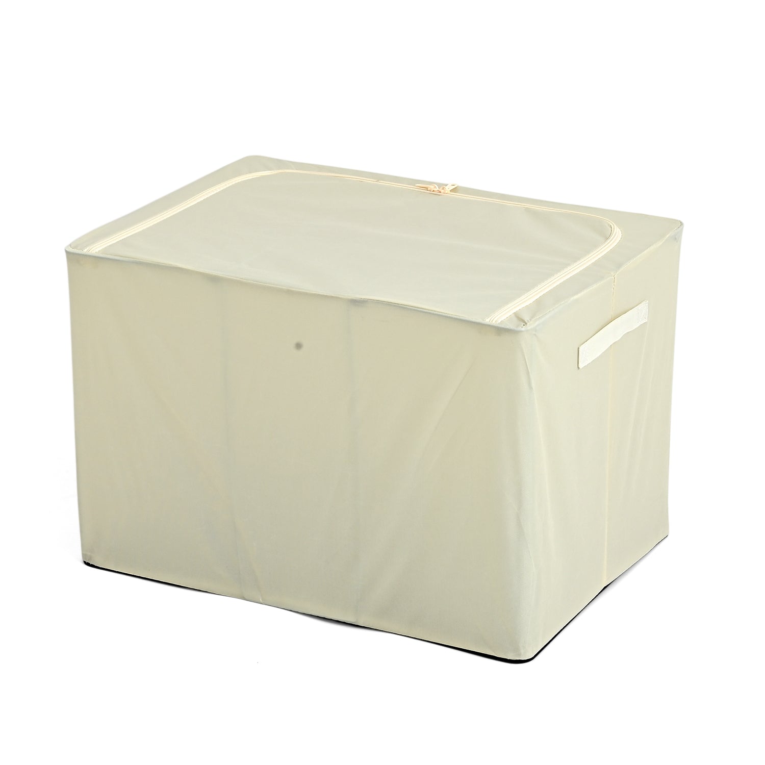 Foldable Steel Frame Clothes Organizer with Clear Window &amp; Dual Zippers (60x42x39cm) - Cream V32519096 3