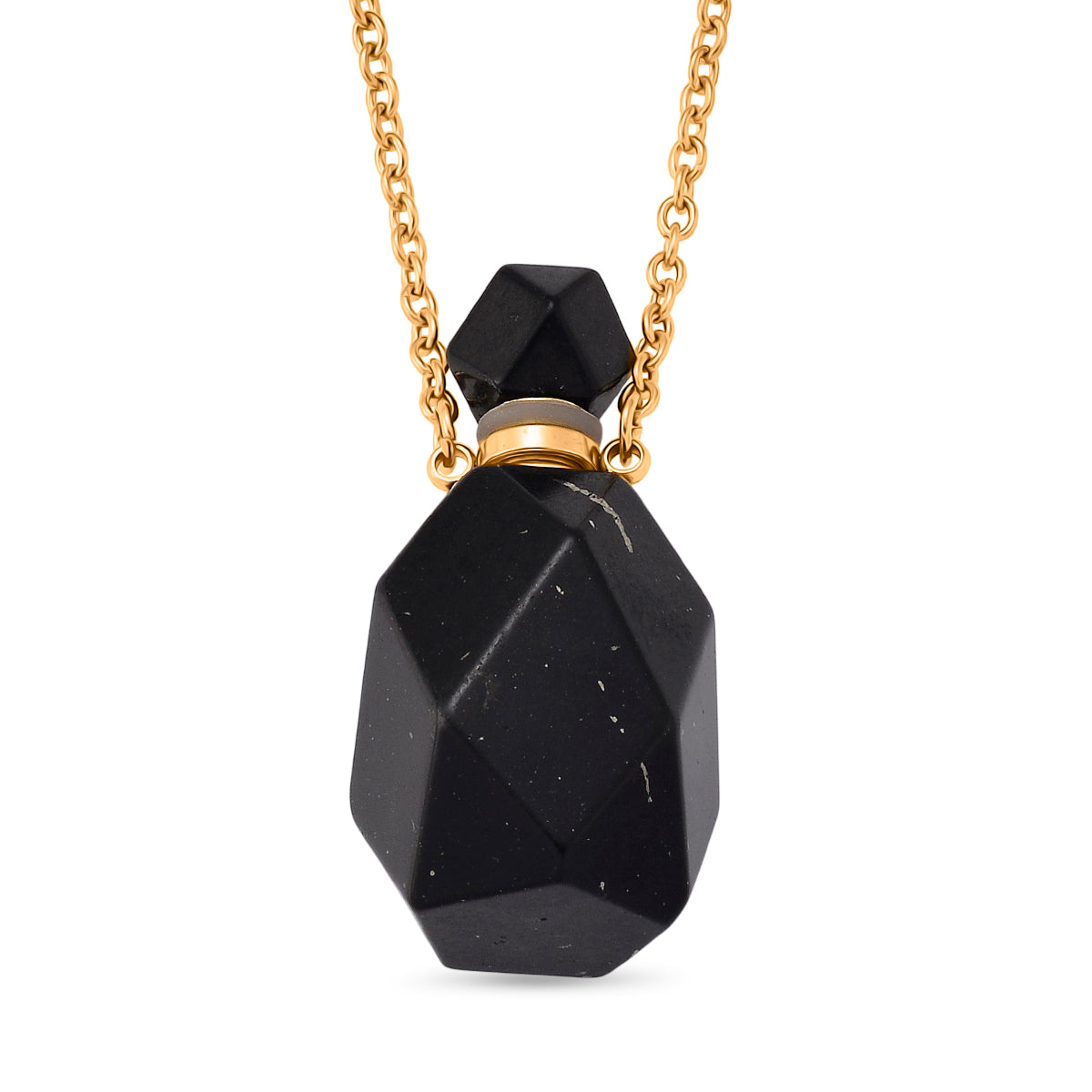 Natural Shungite Adjustable Bottle Necklace (Size - 24-2 Ext) 90.00 Ct. 8570399 0