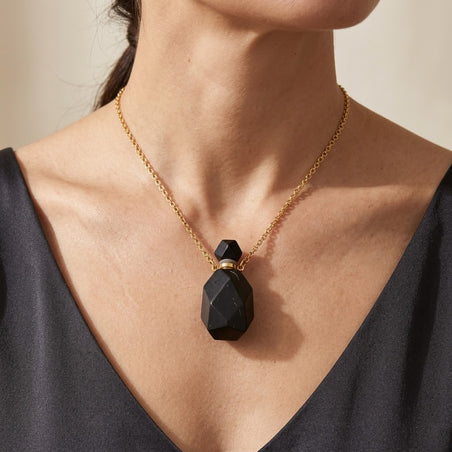 Natural Shungite Adjustable Bottle Necklace (Size - 24-2 Ext) 90.00 Ct. 8570399 2