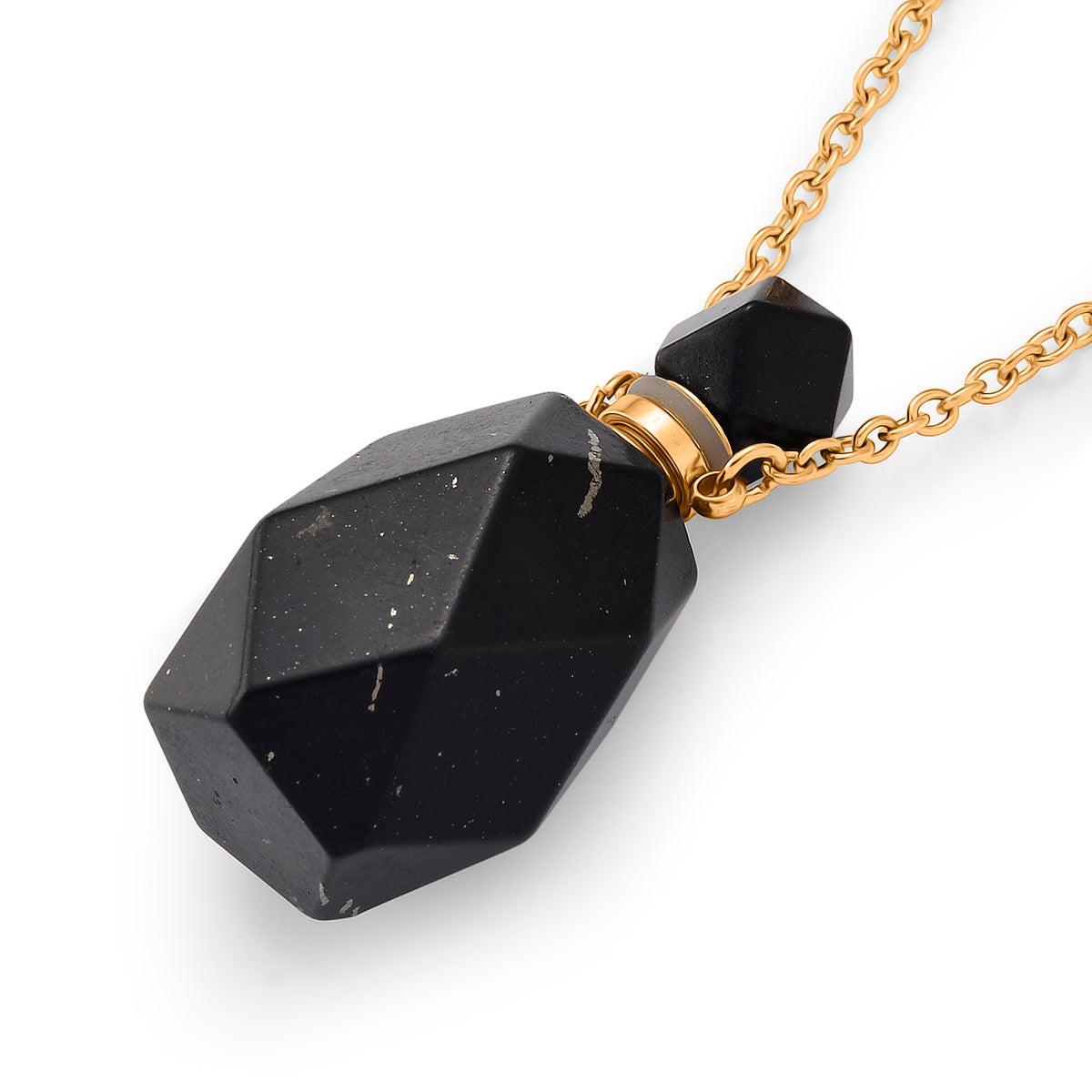 Natural Shungite Adjustable Bottle Necklace (Size - 24-2 Ext) 90.00 Ct. 8570399 4
