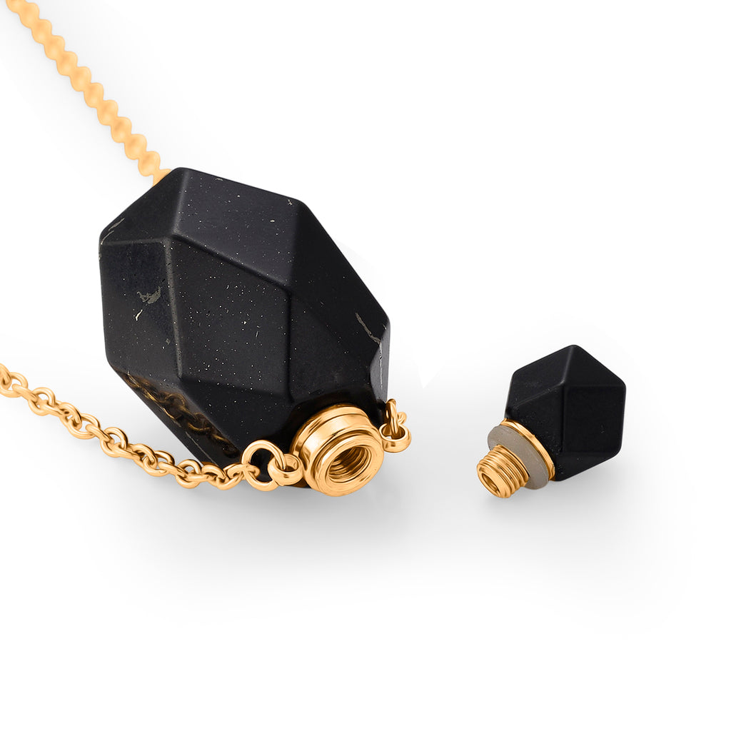 Natural Shungite Adjustable Bottle Necklace (Size - 24+2 Ext) 90.00 Ct._8570399_4