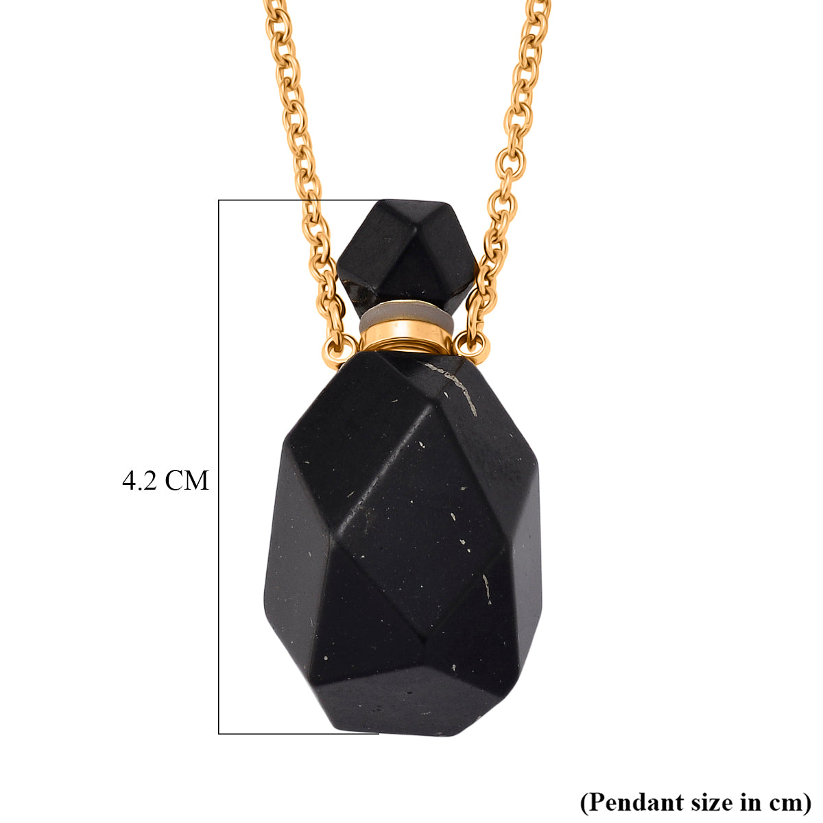Natural Shungite Adjustable Bottle Necklace (Size - 24-2 Ext) 90.00 Ct. 8570399 7