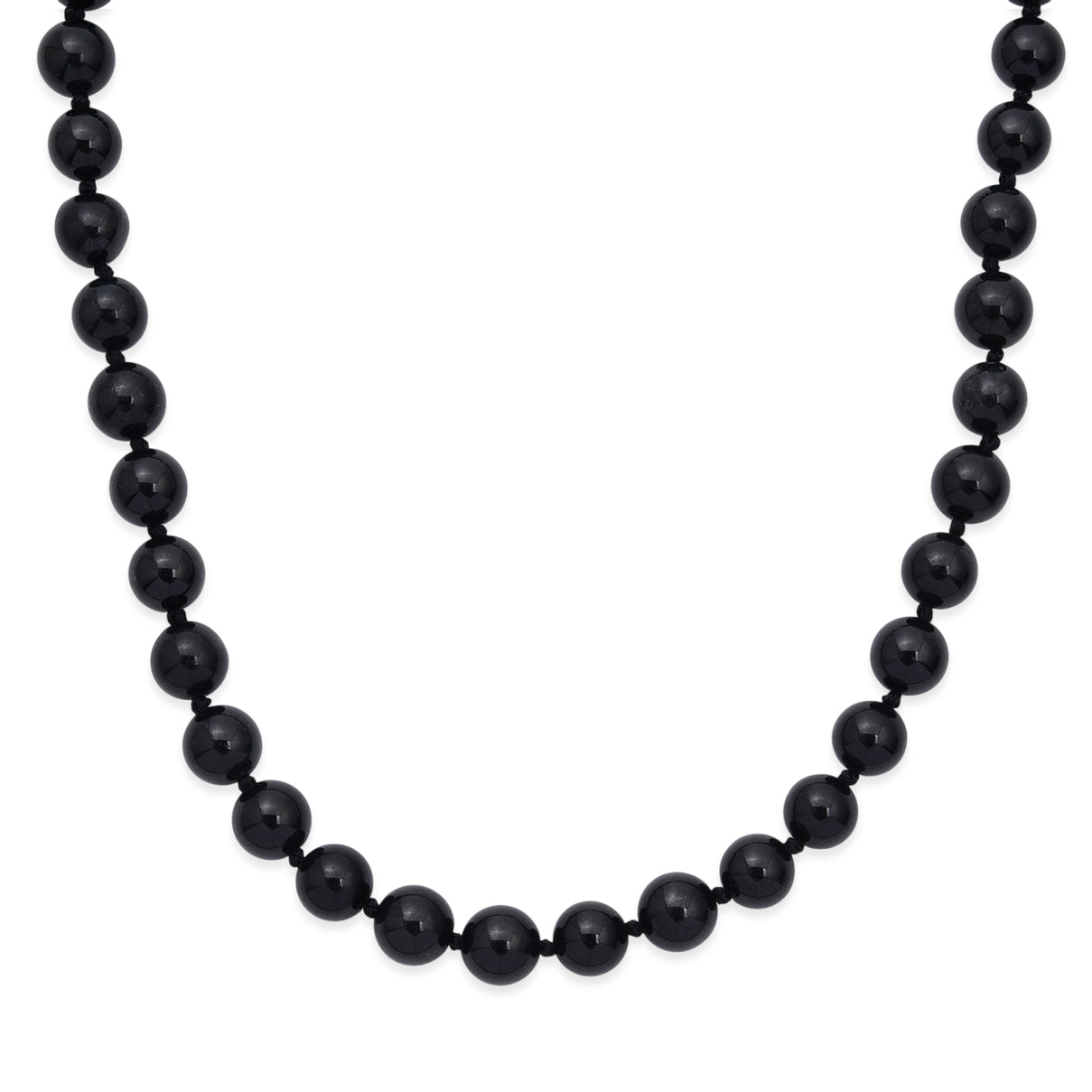 Very Rare Natural Boots Black Jadeite Adjustable Necklace (Size - 20+2 Ext) in Rhodium Overlay Sterling Silver 340.00 Ct. V32530545 0