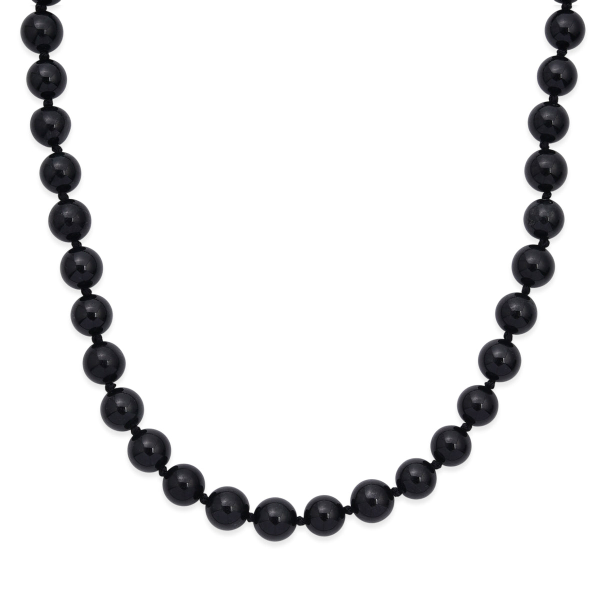 Very Rare Natural Boots Black Jadeite Adjustable Necklace (Size - 20+2 Ext) in Rhodium Overlay Sterling Silver 340.00 Ct. V32530545 0
