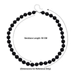 Natural Black Jade Beads Adjustable Necklace (Size - 20+2 Ext) in Rhodium Overlay Sterling Silver 340.00 Ct._8570535_4