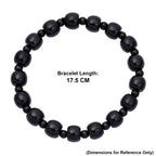 Natural Black Jade Stretchable Bracelet (Size - 7 to 7.5) 150.00 Ct._8570537_3