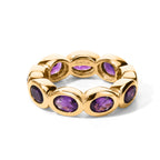 EverTrue African Amethyst Band Ring Pure Yellow Brass  4.360  Ct._8570575