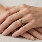 EverTrue African Amethyst Band Ring Pure Yellow Brass  4.360  Ct._8570575_1
