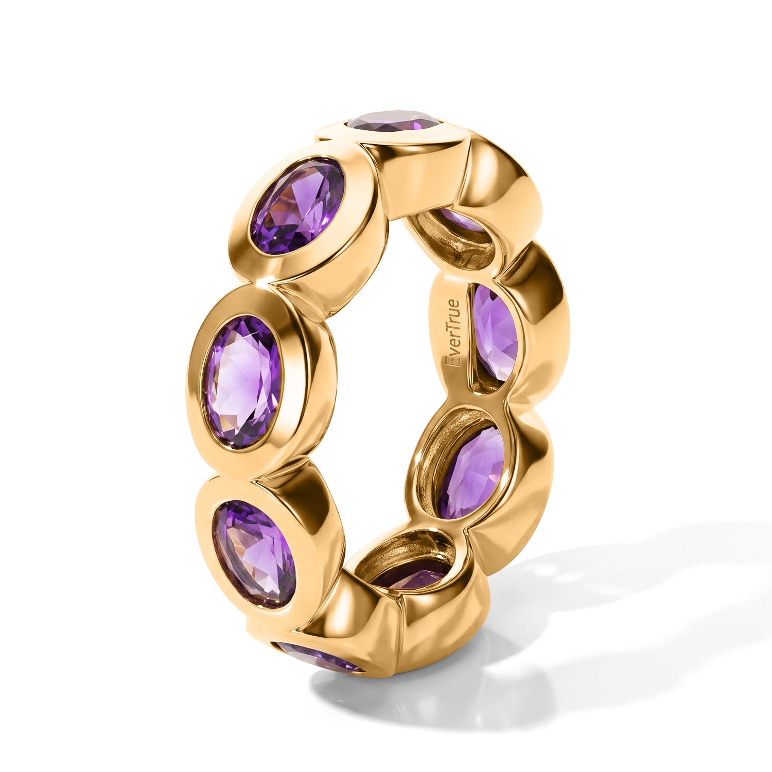 EverTrue African Amethyst Band Ring Pure Yellow Brass  4.360  Ct. 8570575 3