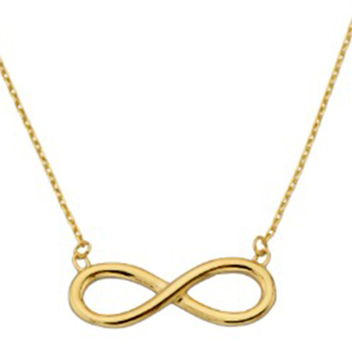 9K Yellow Gold Infinity Necklace (Size - 18) with Spring Ring Clasp V32512478 0