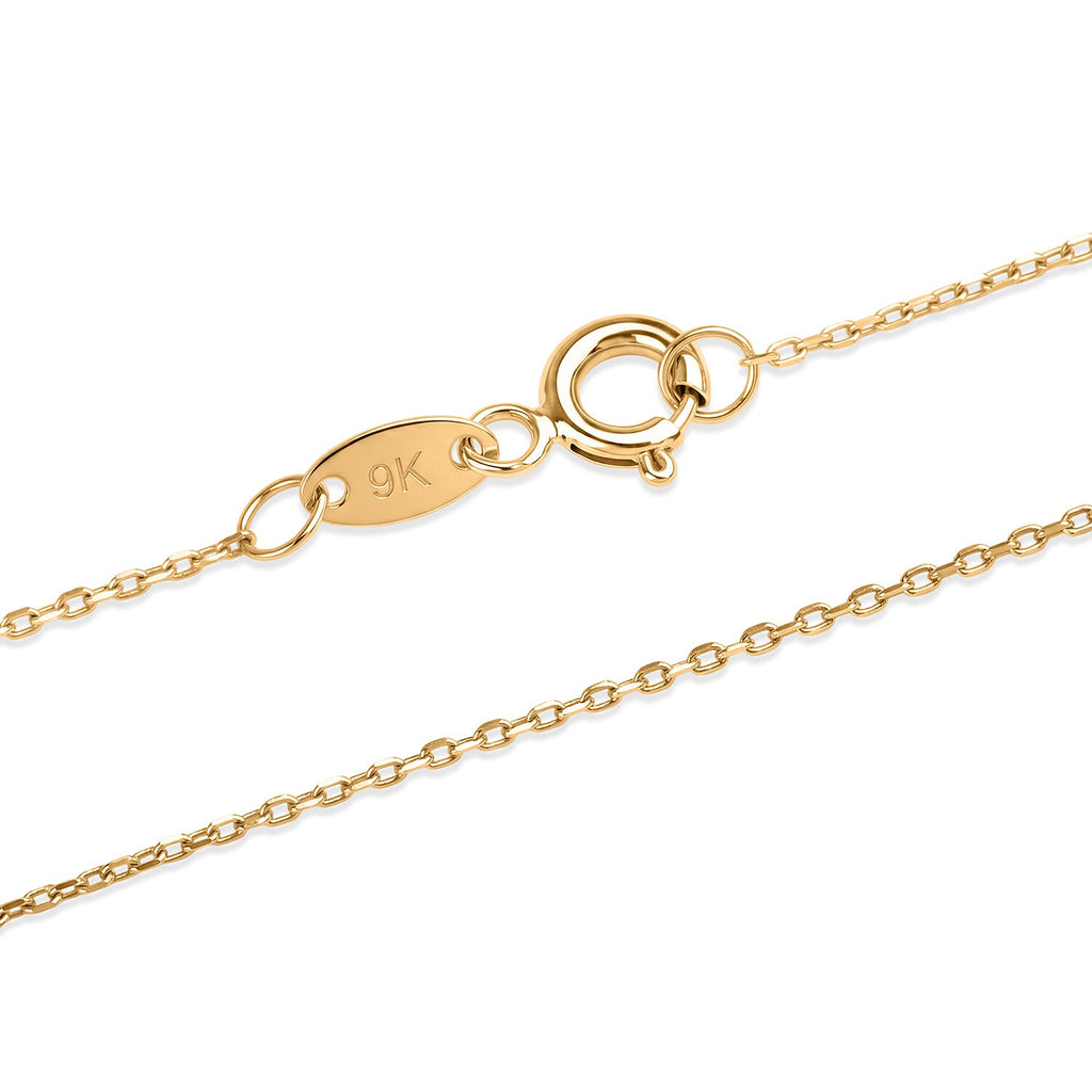 9K Yellow Gold Infinity Necklace (Size - 18) with Spring Ring Clasp