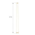 9K Yellow Gold Infinity Necklace (Size - 18) with Spring Ring Clasp
