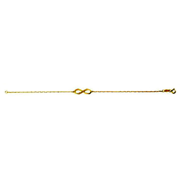 9K Yellow Gold Infinity Chain Bracelet (Size - 7.5) with Spring Clasp 8570642 1