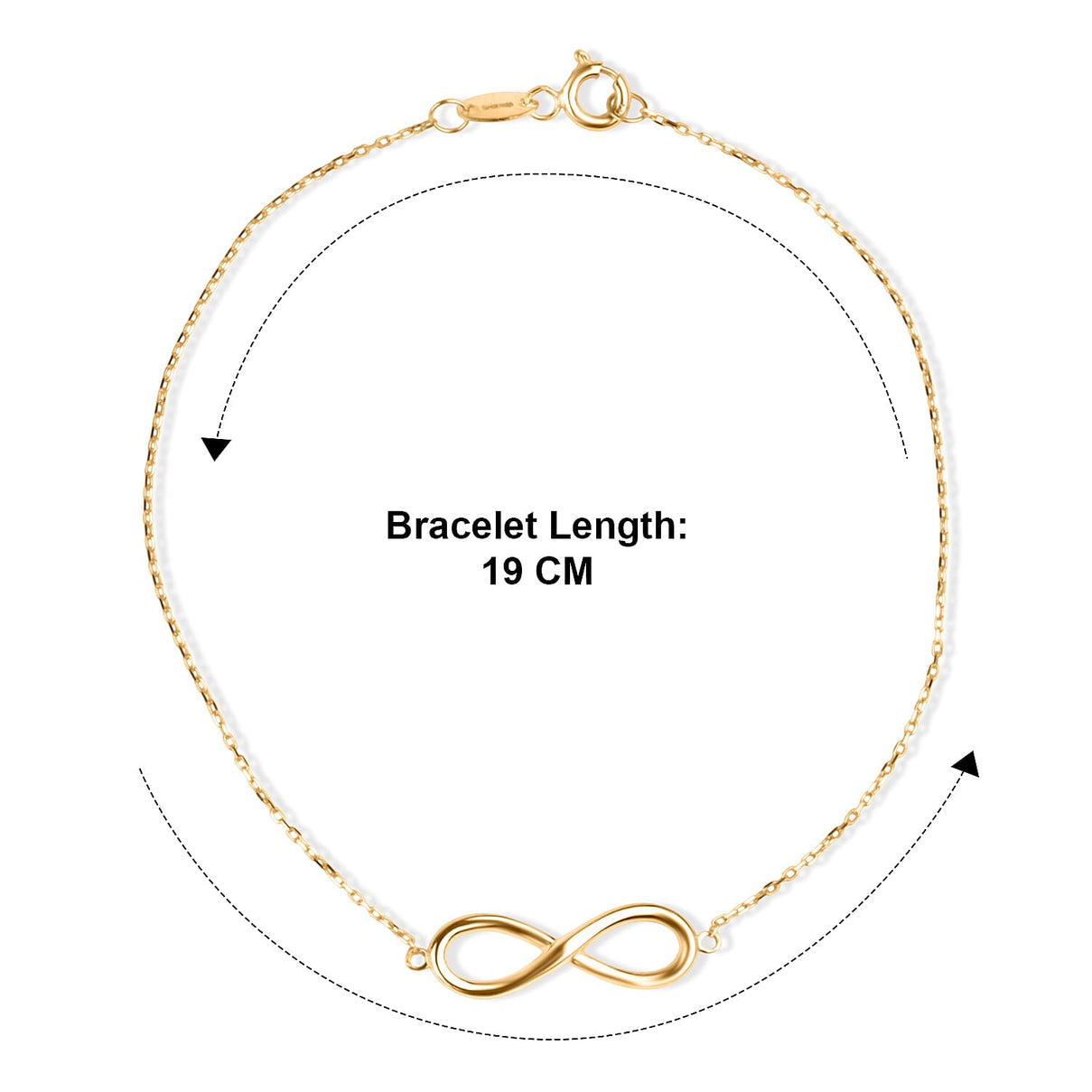 9K Yellow Gold Bracelet (Size - 7.5) with Spring Clasp 8570642 4