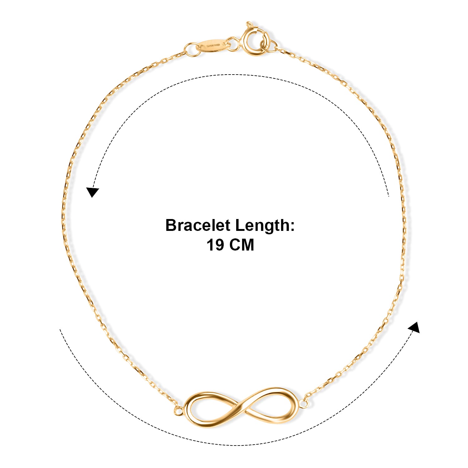 9K Yellow Gold Bracelet (Size - 7.5) with Spring Clasp 8570642 4