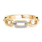 Luxuriant - Lab Grown Diamond (SI/G-H) Interlinked Ring in 18K Vermeil Yellow Gold Plated Sterling Silver_8570659