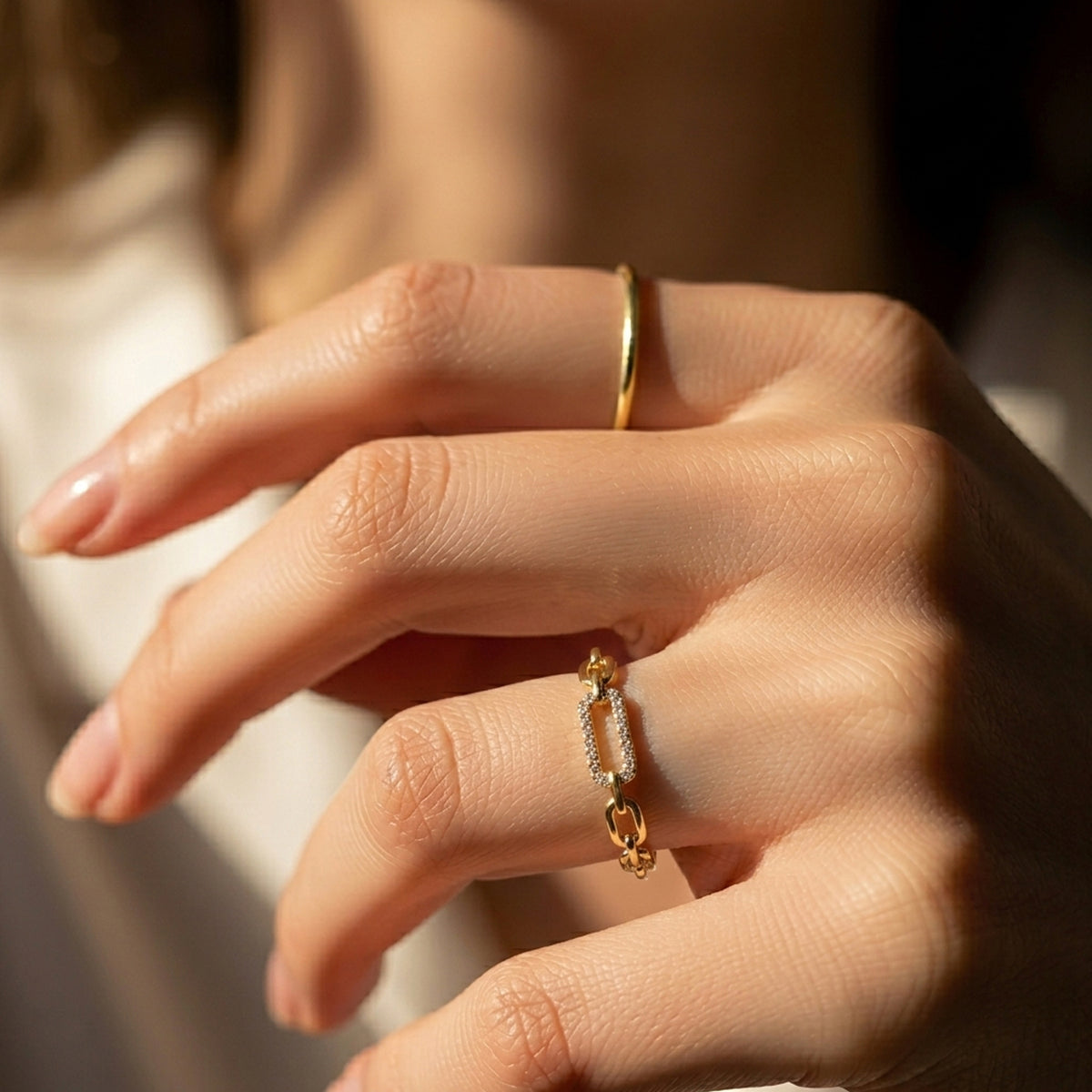 LUXURIANT Lab Grown Diamond Interlinked Ring in 18K Vermeil Yellow Gold Plated Sterling Silver (SI-G-H) 8570659 2
