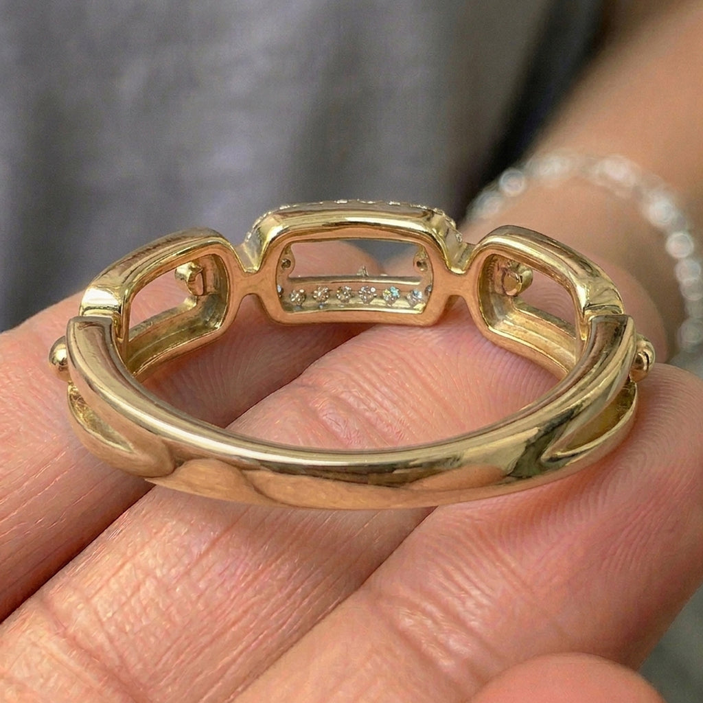 Luxuriant - Lab Grown Diamond (SI/G-H) Interlinked Ring in 18K Vermeil Yellow Gold Plated Sterling Silver_8570664_3