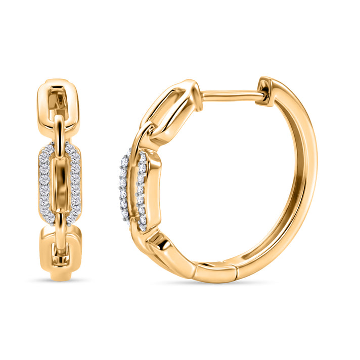Luxuriant - Lab Grown Diamond (SI-G-H) Hoop Earring in 18K Vermeil Yellow Gold Plated Sterling Silver 8570674 1