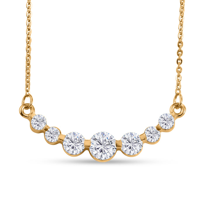Royal Bali Collection - D'Joy Moissanite Necklace (Size - 20) with Lobster Clasp in 18K Vermeil Yellow Gold Plated Sterling Silver 1.18 Ct. 8570676 1