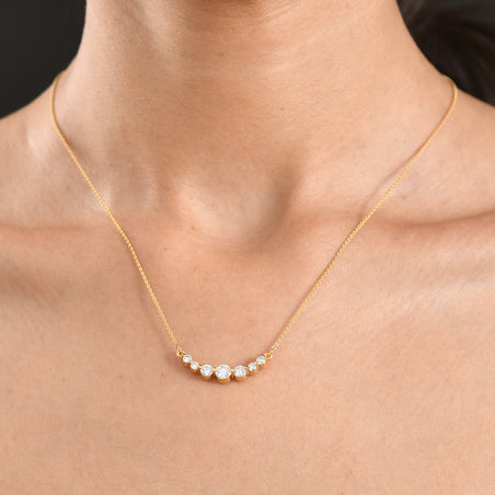 Royal Bali Collection - D'Joy Moissanite Necklace (Size - 20) with Lobster Clasp in 18K Vermeil Yellow Gold Plated Sterling Silver 1.18 Ct. 8570676 2