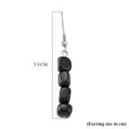 Natural Shungite Beads Drop Earring with Hook 12.00 Ct._8571308_4