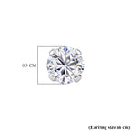 Luxuriant - Lab Grown Diamond (SI/G-H) Solitaire Stud Earring with Push Back in Rhodium Overlay Sterling Silver 0.25 Ct._8571459_5