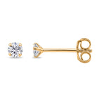 Luxuriant - Lab Grown Diamond (SI/G-H) Solitaire Stud Earring with Push Back in Yellow Gold Plated Sterling Silver 0.25 Ct._8571461