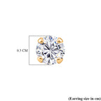 Luxuriant - Lab Grown Diamond (SI/G-H) Solitaire Stud Earring with Push Back in Yellow Gold Plated Sterling Silver 0.25 Ct._8571461_5