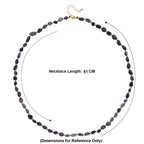 African Amethyst Adjustable Beads Necklace (Size - 24+1 Ext) in Yellow Gold Tone 100.00 Ct._8571723_5