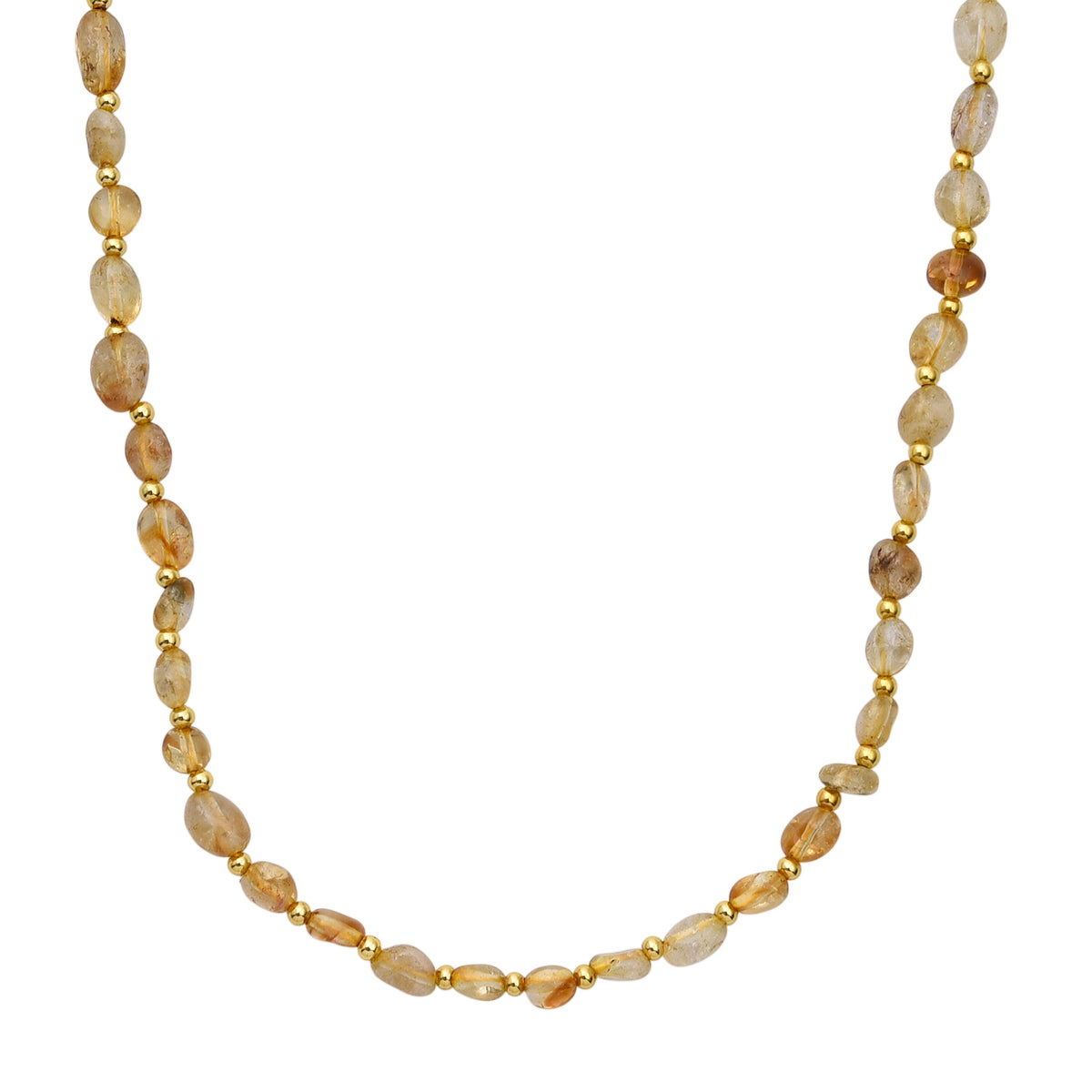 Citrine Adjustable Beads Necklace (Size - 24+1 Ext) in Yellow Gold Tone 100.00 Ct. V32517100 0